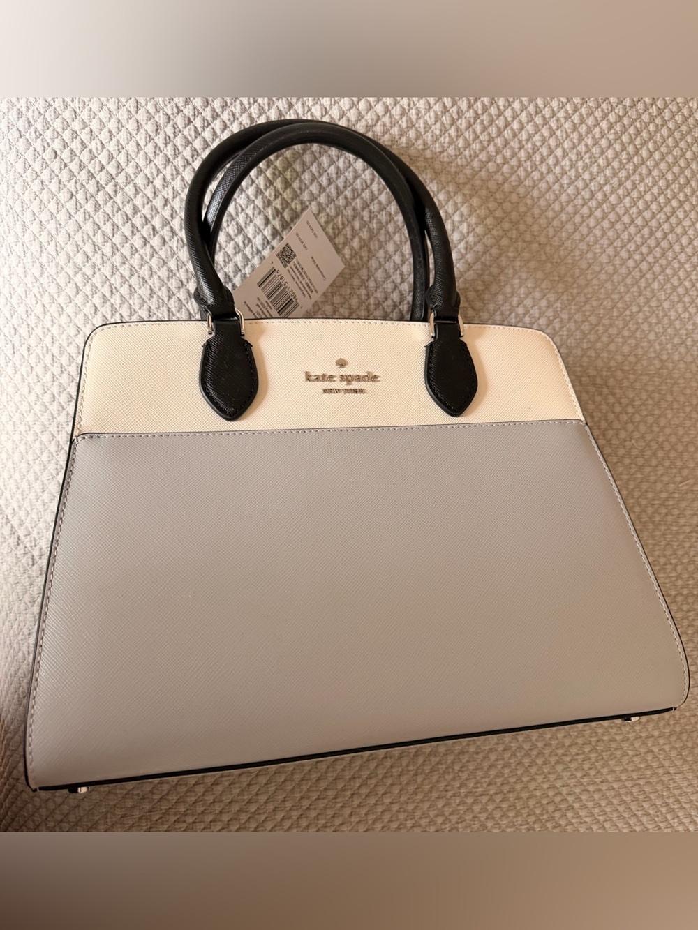kate spade Two-Tone Black, White & Light Gray Satchel